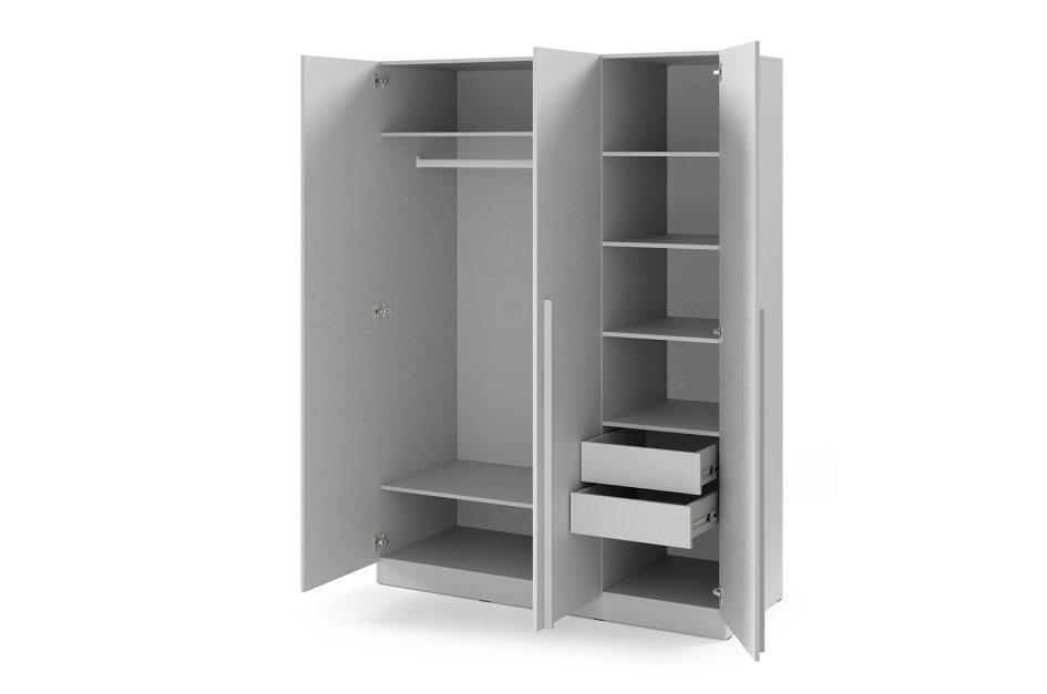 Szafa BRAGA 2 do garderoby minimalistyczny design i duża pojemność Szary platynowy #3