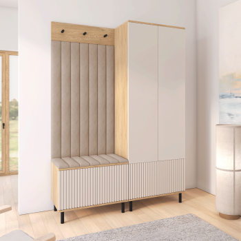 Garderoba Zora 1 nowoczesna frezowana Dąb Cremona Cashmere Trinity 03