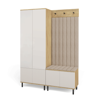 Garderoba Zora 1 nowoczesna frezowana Dąb Cremona Cashmere Trinity 03