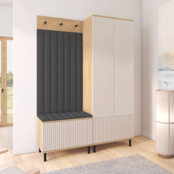 Garderoba Zora 1 nowoczesna garderoba frezowana Cashmere Trinity 16