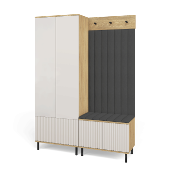 Garderoba Zora 1 nowoczesna garderoba frezowana Cashmere Trinity 16