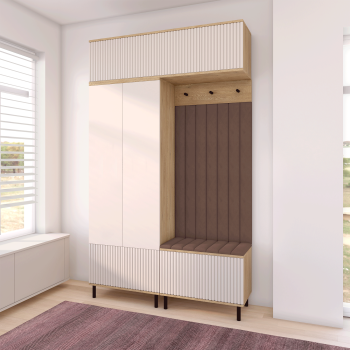 Garderoba Zora 2 nowoczesna garderoba frezowane fronty Cashmere Trinity 07