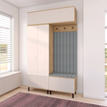 Garderoba Zora 2 stylowa garderoba wysokie nóżki Dąb Cremona Cashmere Trinity 14