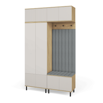 Garderoba Zora 2 stylowa garderoba wysokie nóżki Dąb Cremona Cashmere Trinity 14
