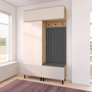 Garderoba Zora 2 nowoczesny przedpokój Dąb Cremona Cashmere Trinity 15