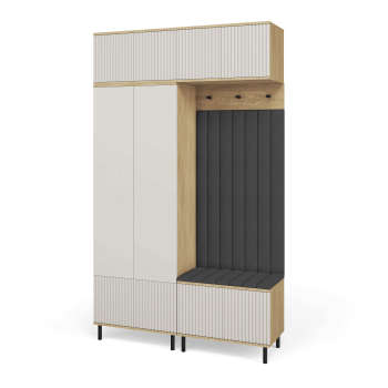 Garderoba Zora 2 garderoba frezowana Dąb Cremona Cashmere Trinity 16