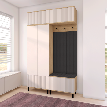 Garderoba Zora 2 garderoba frezowana Dąb Cremona Cashmere Trinity 16