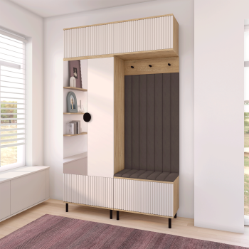 Garderoba Zora 2 minimalistyczna garderoba z lustrem Cashmere Trinity 08