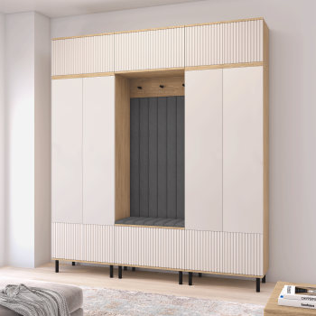 Garderoba Zora 3 funkcjonalna garderoba frezowana Cashmere Trinity 15