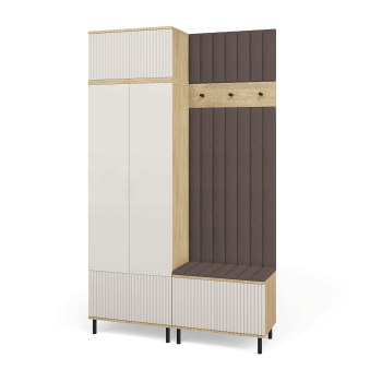 Garderoba Zora 4 minimalistyczny przedpokój Dąb Cremona Cashmere Trinity 08