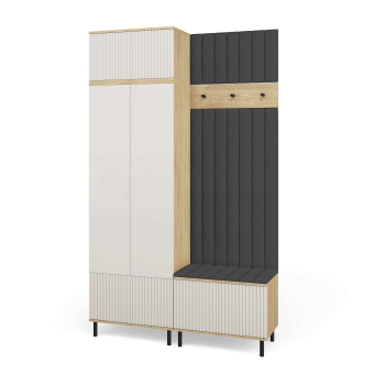 Garderoba Zora 4 designerski komplet do przedpokoju Dąb Cremona Trinity 16