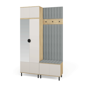Garderoba Zora 4 designerska garderoba do holu z lustrem Trinity 14