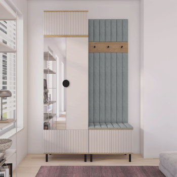 Garderoba Zora 4 designerska garderoba do holu z lustrem Trinity 14