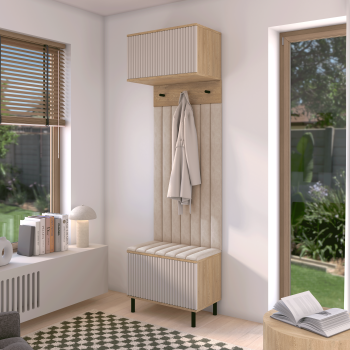Garderoba Zora 5 nowoczesna zabudowa przedpokoju Dąb Cremona Cashmere Trinity 02