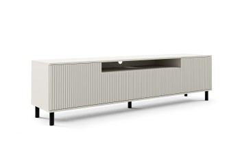 Komoda Capri Premium RTV 180 cm lamele na wysokich nogach  Kaszmir