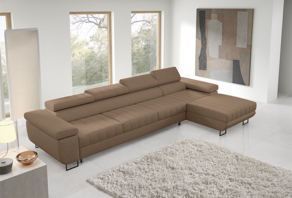 Narożnik Benet Mini XL sofa narożna rozkładana Monolith 09 #1
