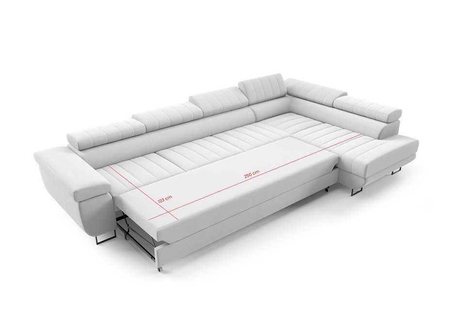 Narożnik Benet XL elegancka sofa narożna z funkcją spania Monolith 09 #4