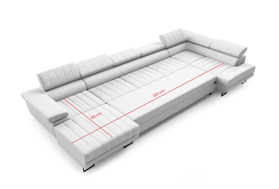 Narożnik Benet Mini U XL nowoczesny narożnik premium do salonu Monolith 85 #5