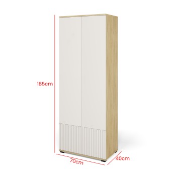 Szafa frezowana Zora 70cm bez lustra Dąb Cremona Kaszmir