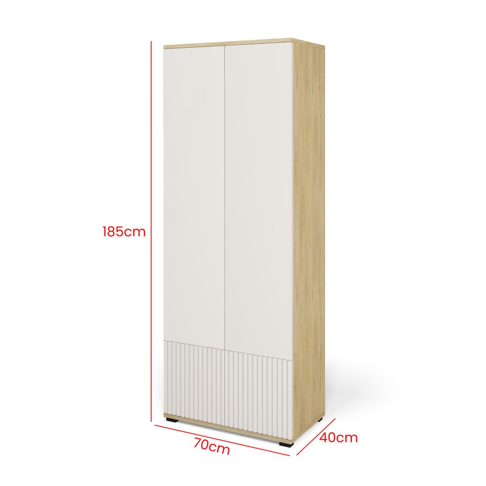 Szafa frezowana Zora 70cm bez lustra Dąb Cremona Kaszmir #2