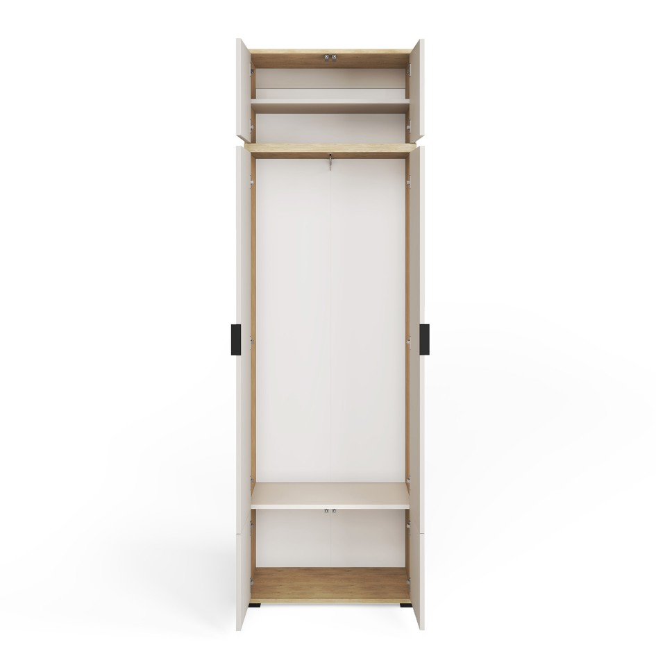 Szafa  Zora 70cm z nadstawką do przedpokoju z lustrem Dąb Cremona Kaszmir #3