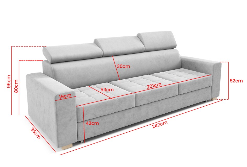 Kanapa Luigi stylowa sofa tapicerowana do salonu Kronos 27 #4