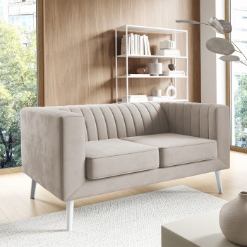 Sofa Angelika 2 z przeszyciami nowoczesna sofa do salonu Velutto 01