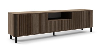 Szafka RTV Orvik 200cm pod telewizor do salonu wysokie nogi Orzech Elegant