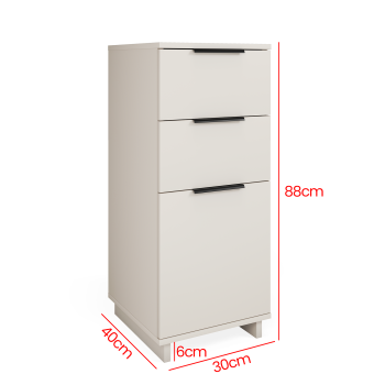 Komoda Napoli 30 cm z szufladami do przedpokoju beżowa Kaszmir