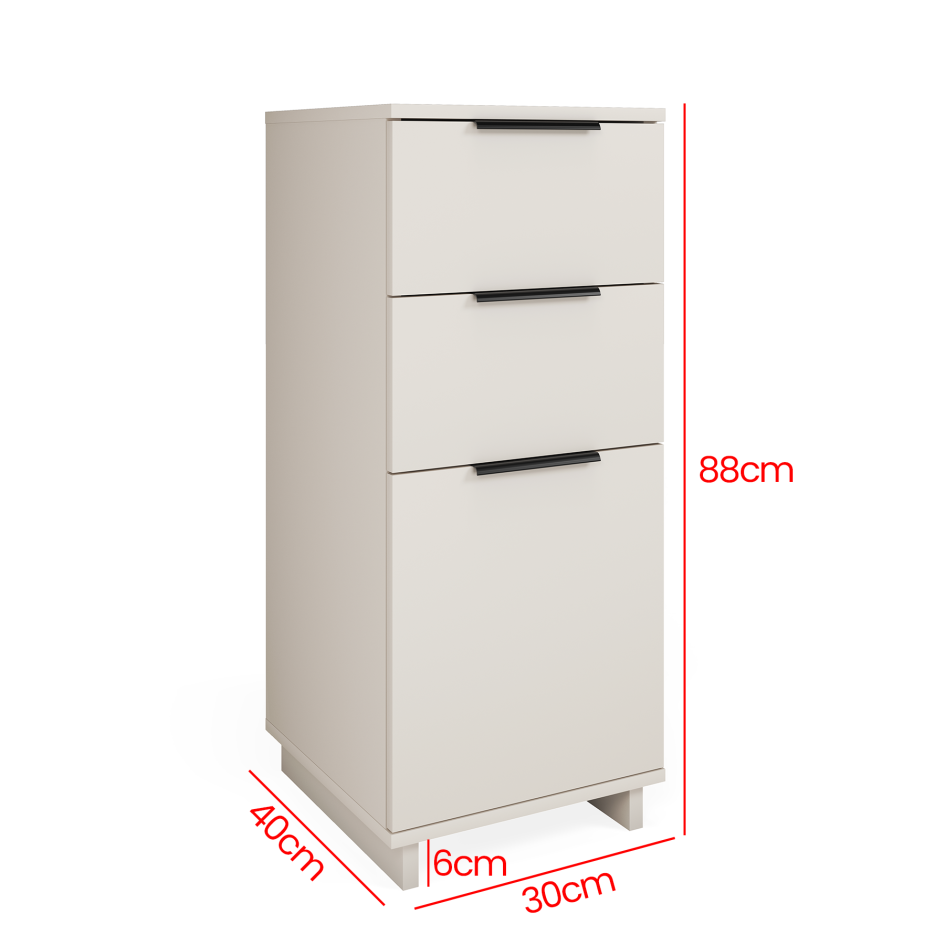 Komoda Napoli 30 cm z szufladami do przedpokoju beżowa Kaszmir #2