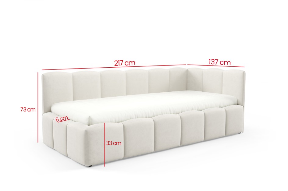 Tapicerowane łóżko Sintra N 120x200 subtelna elegancja i komfort snu Velutto 17 #5