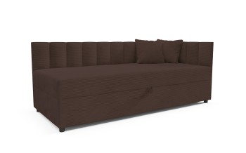 Tapczan Vito 1 z oparciem 80x200cm z bocznym zagłówkiem i poduszkami Poso 06
