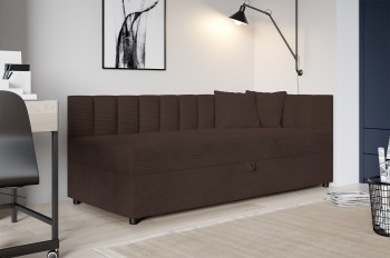Tapczan Vito 1 z oparciem 80x200cm z bocznym zagłówkiem i poduszkami Poso 06