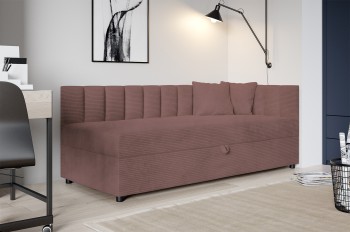 Tapczan Vito 1 tapicerowany 80x200 cm prawy lub lewy z pojemnikiem Poso 27