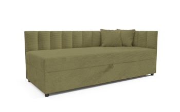 Tapczan Vito 1 nowoczesny 80x200 cm z pojemnikiem i poduszkami Poso 46