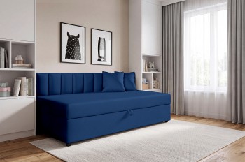 Tapczan Vito 2 tapicerowany 80x200cm z wysokim oparciem i dwiema poduszkami Kronos 09