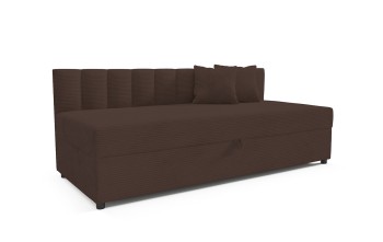 Tapczan Vito 3 tapicerowany 80x200 cm z miękkim oparciem i 2 poduszkami Poso 06