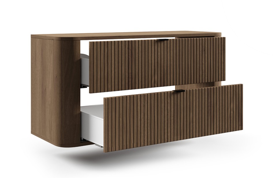Szafka pod umywalkę Londyn 100 cm z zaokrąglonymi bokami Orzech Elegant  #7
