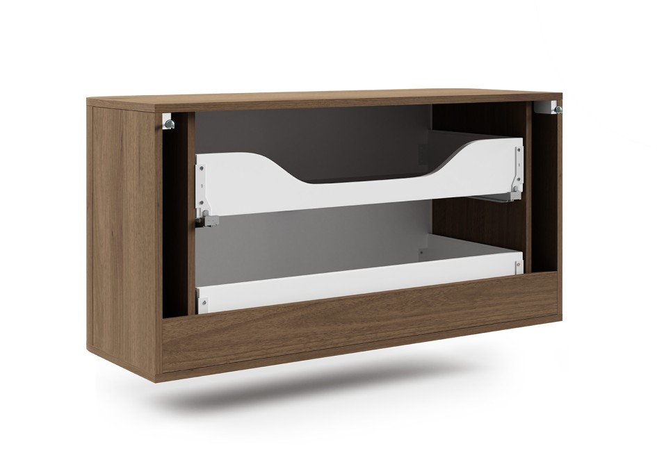 Szafka pod umywalkę Londyn 100 cm z zaokrąglonymi bokami Orzech Elegant  #8