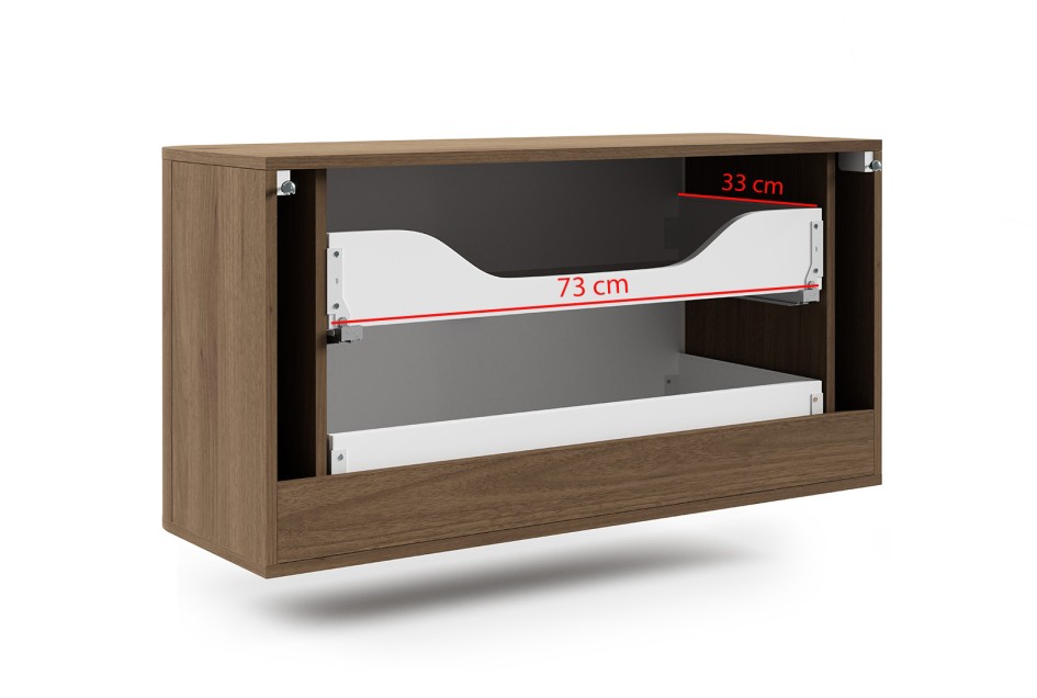 Szafka pod umywalkę Londyn 100 cm z zaokrąglonymi bokami Orzech Elegant  #10