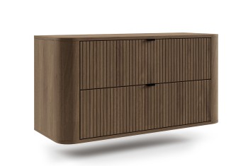 Szafka pod umywalkę Londyn 100 cm z zaokrąglonymi bokami Orzech Elegant 