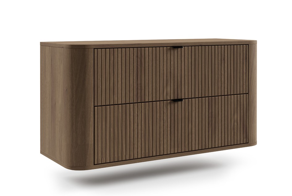 Szafka pod umywalkę Londyn 100 cm z zaokrąglonymi bokami Orzech Elegant  #6