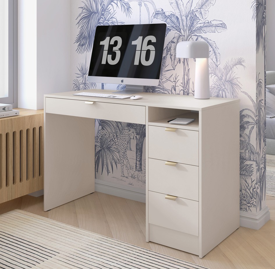 Toaletka Naomi 120 cm z lustrem LED i praktycznym miejscem do przechowywania Kaszmir #1