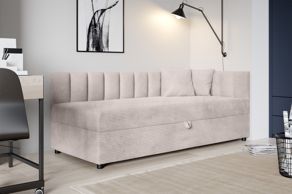 Tapczan Vito 1 90x200 cm młodzieżowy z oparciem i dwiema poduszkami Poso 100 #1