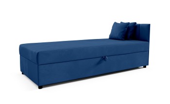 Tapczan Vito 3 90x200 cm tapicerowany z wysokim oparciem i pojemnikiem Kronos 09