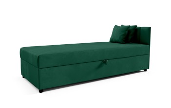 Tapczan Vito 3 90x200 cm jednoosobowy z dwiema poduszkami i schowkiem Kronos 19