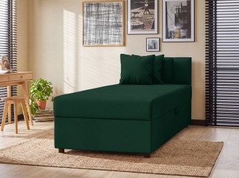 Tapczan Vito 3 90x200 cm jednoosobowy z dwiema poduszkami i schowkiem Kronos 19