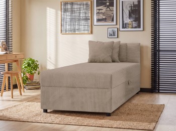 Tapczan Vito 3 90x200 cm komfortowy jednoosobowy z pojemnym schowkiem Poso 02