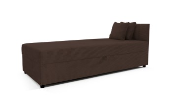Tapczan Vito 3 90x200 cm tapicerowany do sypialni z poduszkami i oparciem Poso 06