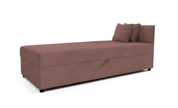 Tapczan Vito 3 90x200 cm jednoosobowy z pojemnikiem i miękkimi poduszkami Poso 27